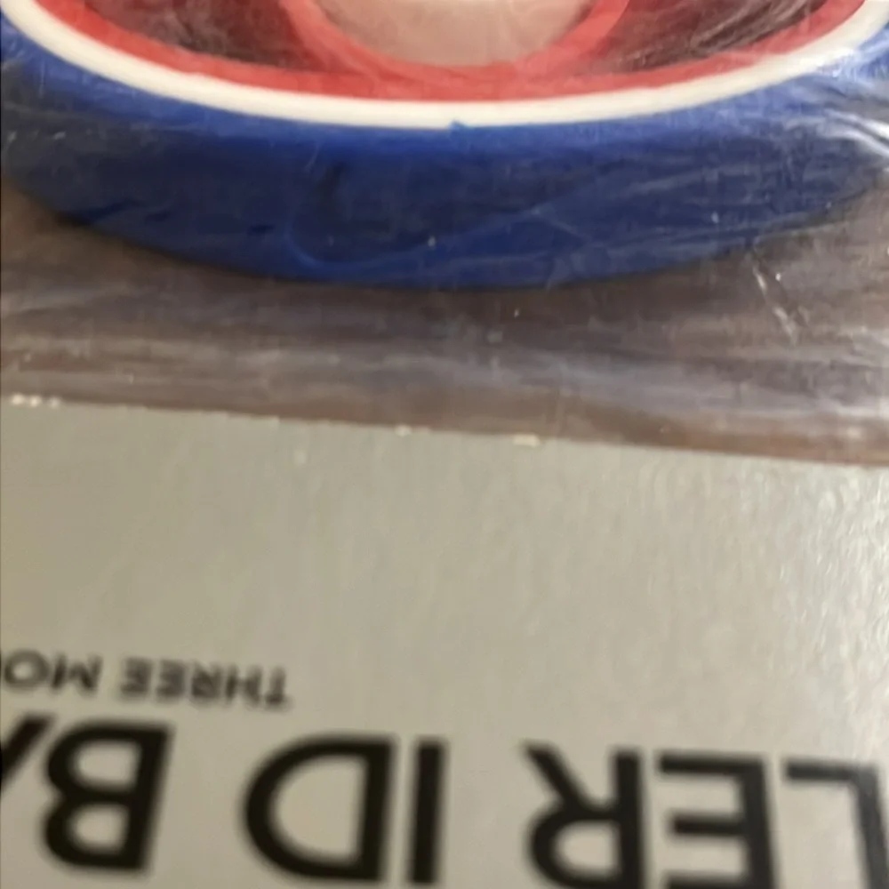 Nike Baller ID bands wristbands YOUTH sized 2005 white red blue Heart